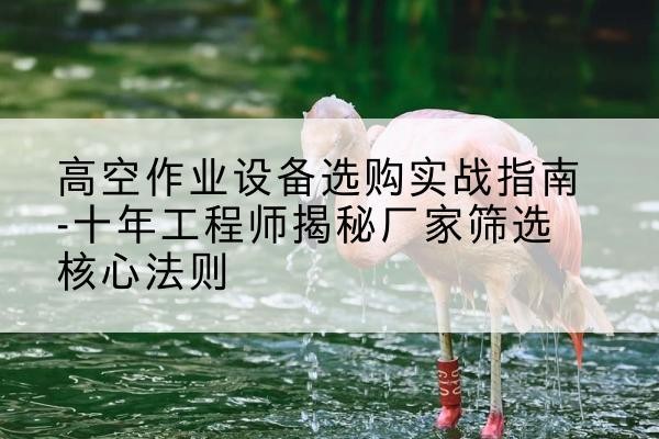 泸西剪叉式升降机厂家-高空作业设备选购实战指南-十年工程师揭秘厂家筛选核心法则