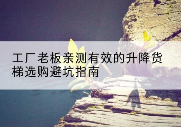 泸西升降货梯怎么选-工厂老板亲测有效的升降货梯选购避坑指南